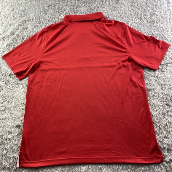 Wisconsin Badgers Polo Shirt Mens Extra Large Red White Performance Tech Bucky - Picture 6 of 7